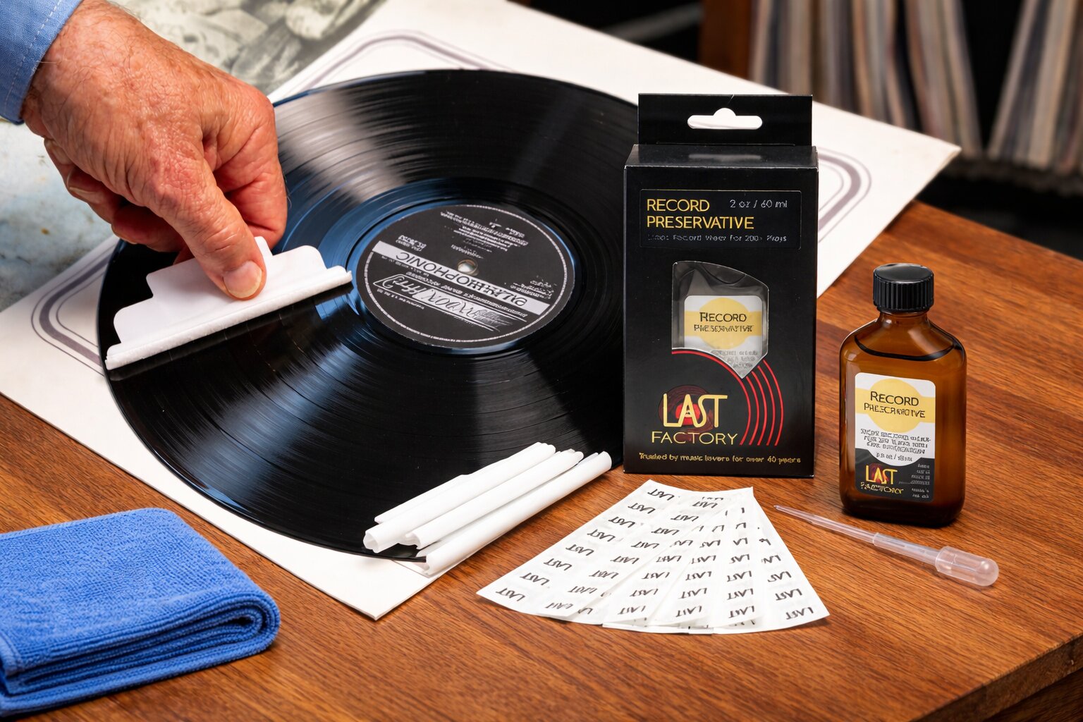 Vinylrille Nahaufnahme