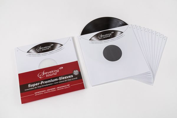 Sieveking Sound Super Premium Inner Sleeves – 6-schichtige HDPE-Innenhüllen für Schallplatten, 50er Pack