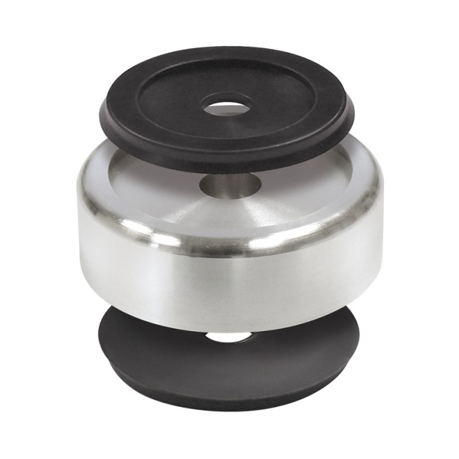 Supporti Isolanti In Alluminio Per HiFi E Giradischi - 4 Pezzi Da 40x20mm Con Anello Antiscivolo (Argento)