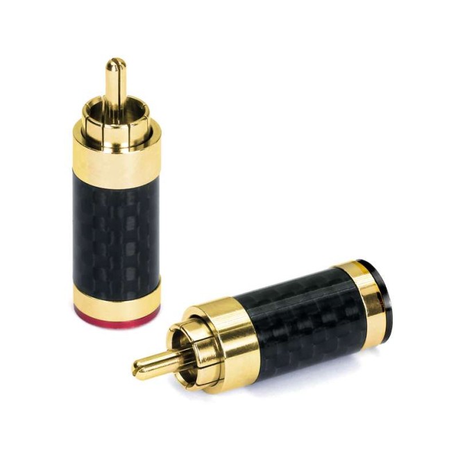 Spina RCA in carbonio - placcata oro - set di 4 - Dynavox