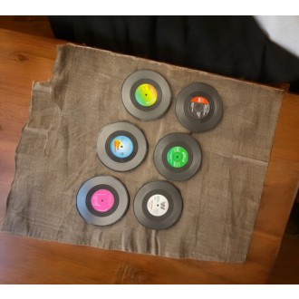 Schallplatten Untersetzer Set