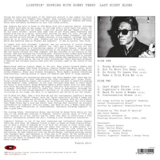 HOPKINS LIGHTNIN` WITH SONNY TERRY - Last Night Blues (180g)